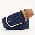 Herre lærredsbælte med elastisk strækbar linning - Marineblå Average Size Navy Blue