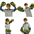 Miniatyrbillede 5 af 5: Avengers Hulk Handsker Cosplay Legetøj Par Nævehandsker Mærke