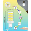 Miniatyrbillede 5 af 5: G9 LED-pære Cool White, 10W G9-pære 6000K glødepære, 6-pak