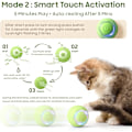 Miniatyrbild 2 av 5: Interaktiv Kattboll, Grön Självrullande Intelligent Inomhuskatt Leksak