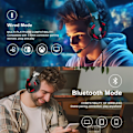 Pikkukuva 2 / 6: PS4 Pelikuulokkeet PS5:lle, PC:lle, Switchille, G2000 Pro Bluetooth Langattomat Kuulokkeet Puhelimelle, Kannettavalle Tietokoneelle, Irrotettavalla Melunvaimennusmikrofonilla, Ste Red