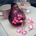 Miniatyrbild 4 av 5: LED rosa ljusslinga dekorativa ljusslingor i sovrummet (h