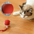 Miniatyrbild 2 av 5: Automatisk bitsäker kattboll med rep - Självunderhållande hoppleksak grå grå grå