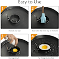 Miniatyrbild 5 av 5: Stekta äggringar Non-Stick stekt äggform för stekpanna rund