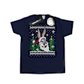Miniatyrbillede 1 af 5: Looney Tunes Hr. Bugs Bunny Jul Fair Isle T-shirt M Marinblå Navy Blue M