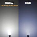 Miniatyrbild 2 av 3: Förpackning med 2 st 10W E27 120 färg RGBW LED-lampa Färgbyte R