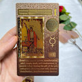 Miniatyrbillede 6 af 7: Gyldent Tarot 12x7cm Engelsk Deck Klassisk for begyndere med farvepapir Guidebog Høj kvalitet Læringskort Runer Spådom A372