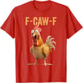 Cool T-shirt med kyllinghumor rød red-FA- red XXL