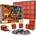Miniatyrbillede 1 af 8: Puslespil adventskalender 2024, 1008 brikker 24 dages jule nedtælling adventskalendere