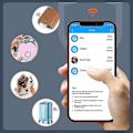 Miniatyrbild 5 av 5: Set med 4 Mini GPS Tracker Rund Dold Liten Portabel Utomhus Sma