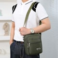 Miniatyrbillede 4 af 10: Herr Crossbody-tasker Axelpose BLÅ 6 DRÆKDRÅGOR 6 DRÆKDRÅGOR blå 6 zippers-6 zippers blue