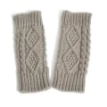 Miniatyrbillede 2 af 2: Dames Diamant Halvfinger Handsker Lange Mode Handsker Light gray rhombus