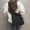 Miniatyrbillede 10 af 10: Dametasker Canvas Tote Håndtasker Skuldertasker white
