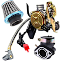 Miniatyrbild 3 av 5: Förgasare passar Gy6 50cc 49cc 4-taktsmotor, silver-Xin