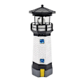 Miniatyrbilde 4 av 4: Led Solar Fyr Sensor Beacon Roterande Lampa Staty Trädgård Utomhus LightBY Black