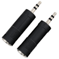 Pikkukuva 3 / 5: 3,5 mm:n uros - 6,5 mm:n naaras mikrofonimuunnin, 2 kpl