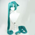 Miniatyrbillede 2 af 4: Hatsune Miku Paryk Cosplay Party Parykker med 2 Hestehaler Lang Lige