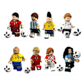 Miniatyrbillede 1 af 2: 8 stk Fodboldspillere Byggesten Minifigur Legetøj