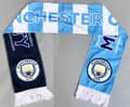 Mub - skjerf, fotballfans, høst og vinter, heiegjeng, viftende skjerf, Manchester City-FA-