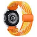 Pikkukuva 6 / 7: 20 mm punottu Solo Loop -ranneke Garmin Vivoactive 5/3/3 Music -kelloille, Garmin VivoMove3/Trend/Sport Venu SQ/SQ2/2plus -hihnat, Oranssin keltainen Orange yellow 20mm