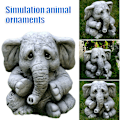 Miniatyrbilde 2 av 4: Simulering Elefant Statue Resin Håndverk for Hagedekorasjon default