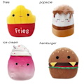 Miniatyrbild 3 av 5: 20 cm Squishmallow Kudde Plyschleksak HAMBURGER HAMBURGER