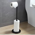 Pikkukuva 5 / 5: Vapaasti seisova WC-paperiteline, WC-paperiteline säilytystilaa varten, musta