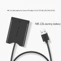 Miniatyrbilde 5 av 5: Powerbank-lader Nb13l DC-kobling for Canon falskt batteri G7x G