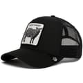 Udsalg Dyr Cap Solbeskyttelse Mesh Broderet Trucker Hat Sort Black goat Yellow