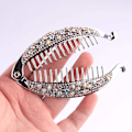Miniatyrbilde 2 av 6: 4 stk elegante glitrende strass krystall banan hårklemmer
