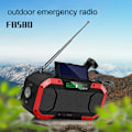 Pikkukuva 3 / 5: Aurinkokennoilla varustettu veivattava radio, taskulamppu ja 5000 mAh:n virtapankki SOS FB580-Silver