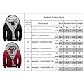 Pikkukuva 3 / 5: Miesten Paksu Fleeceulosteinen Lämmin Talvitakki Punainen 4XL 4XL Red