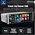 Miniatyrbillede 2 af 5: Enkelt DIN 5\" Bilstereo Radio Trådløs Apple CarPlay Android Auto Bluetooth USB-XF7-