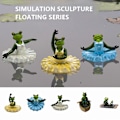 Miniatyrbillede 1 af 9: Hartsvand Flydende Frø Dekoration Dyrestatuette Frø E