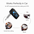 Miniatyrbillede 2 af 5: # Bluetooth 5.0 musikmottager til bil/hjem Stereo AUX Bluetooth adapter med volumenkontrolstöd Hands-free opkald 15H batterilevetid#