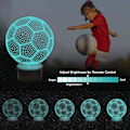 Miniatyrbillede 2 af 5: Fodbold 3D-lampe Natlampe Fodbold 3D Illusion-lampe til børn