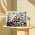 Miniatyrbild 1 av 6: Plan Pussel 1000 bitar Vuxen One Piece Anime Dekompression Leksak Gåva Barn Tecknad Mönster Papper Pussel 1092-1000PCS