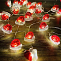 Miniatyrbild 4 av 5: Juldekoration tomteluva ornament handmålad ljus stri