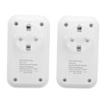 Miniatyrbilde 3 av 5: 2 stk. Smart WiFi-kontakt - Oppladbar, brannsikker, trådløs fjernkontroll, stemmestyring, WiFi Smart Socket-kontakt, EU-kontakt 100-250V