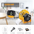 Miniatyrbild 4 av 4: Bärbar Campingfläkt för Tält, 2 i 1 Laddningsbar USB-Tält