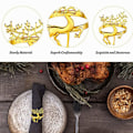 Miniatyrbilde 6 av 9: 6 stk Julhjort Serviettringer for Julmiddagsfester Bryllup Gull gold 6PCS