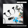 Miniatyrbilde 2 av 5: OBDII-forlengelse Dobbelkontakt Y-gren OBD OBD2 16-pins hann til hunn Kobling Flatt+Tynn for