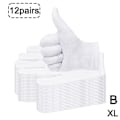 Miniatyrbilde 5 av 11: 12 par vita mjuka bomullshandskar, töjbara smycken whiteC S12pcs