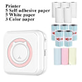 Miniatyrbillede 5 af 5: Mini lomme klistermærkeprinter, Bluetooth trådløs bærbar mobilprinter style5