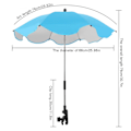 Miniatyrbild 2 av 5: Universell stolsparaply med justerbar klämma, upp till 50+ Clip On Parasol AuBY Green