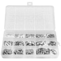 Miniatyrbillede 1 af 5: 290 stk/sæt E-klemme Circlip brikkesortiment kit rustfrit stål 1,2-15 mm ekstern låsering C