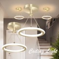 Miniatyrbilde 3 av 5: Moderne pendellampe i gullstål LED-taklamper