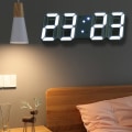 Miniatyrbilde 1 av 6: HOOQICT 3D LED Digital Stor Väggklocka Modern Design Hem