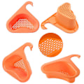 Miniatyrbilde 3 av 4: Ny oppvaskstativ Oppvaskbøtte sil for kjøkkenvask Oransje oransje orange 2-Pack