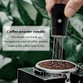 Miniatyrbilde 4 av 5: 1 bit kaffepulvernål, pulverspredare i rustfritt stål, magnetisk tallpulvernål, espressoutstyr, kafferører